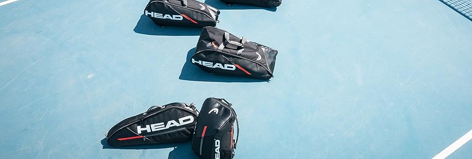 HEAD Tour Racquet Bag - Schwarz/Weiß (Schwarz/Orange) - Tennis Bag for Players