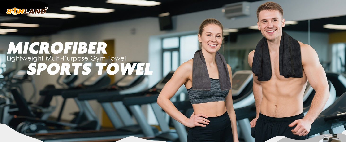 Рушник мікрофібра Sunland для спорту, подорожей, 40x80 см, сірий, швидковисихаючий, ультрам'який