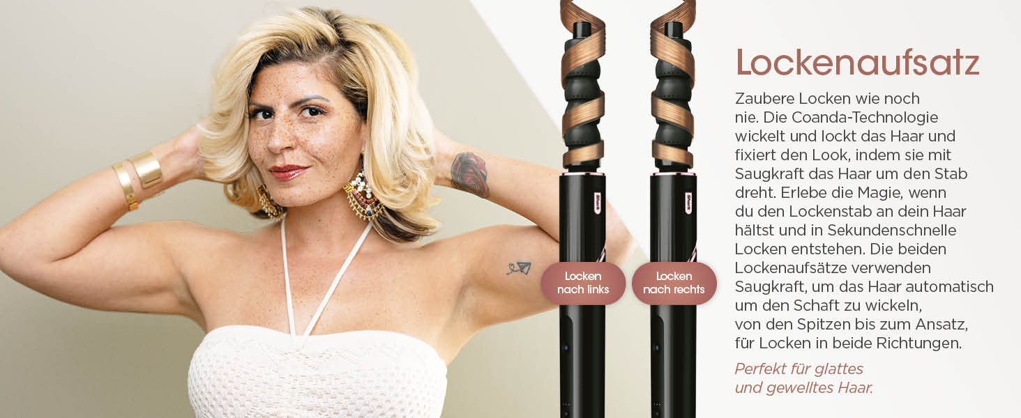 Фен Shark FlexStyle 5-в-1 з насадками для укладання, випрямлення та створення локонів – без пошкодження волосся, для всіх типів волосся (Чорний / Рожеве золото)