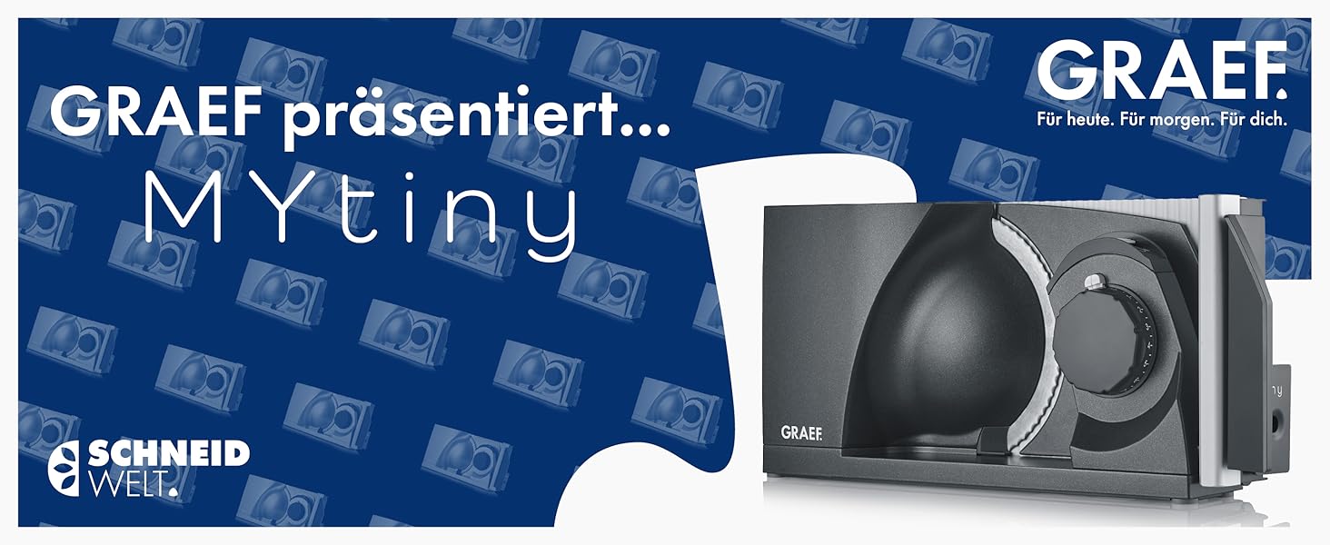 Електричний слайсер GRAEF MYtiny MT1006 | Слайсер для ковбаси, овочів та хліба | Складаний слайсер | Колір: Сріблястий