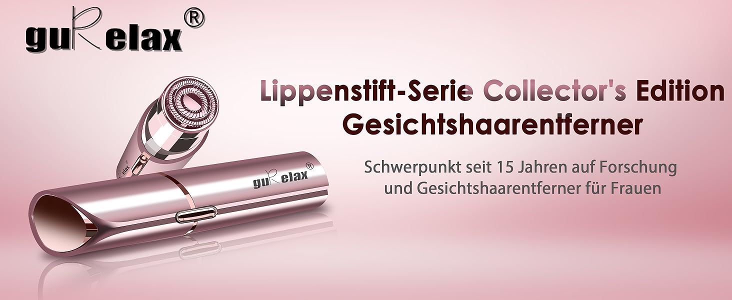 Епілятор для обличчя Rosenblüte для жінок, безболісний, акумуляторний, з 2 змінними головками