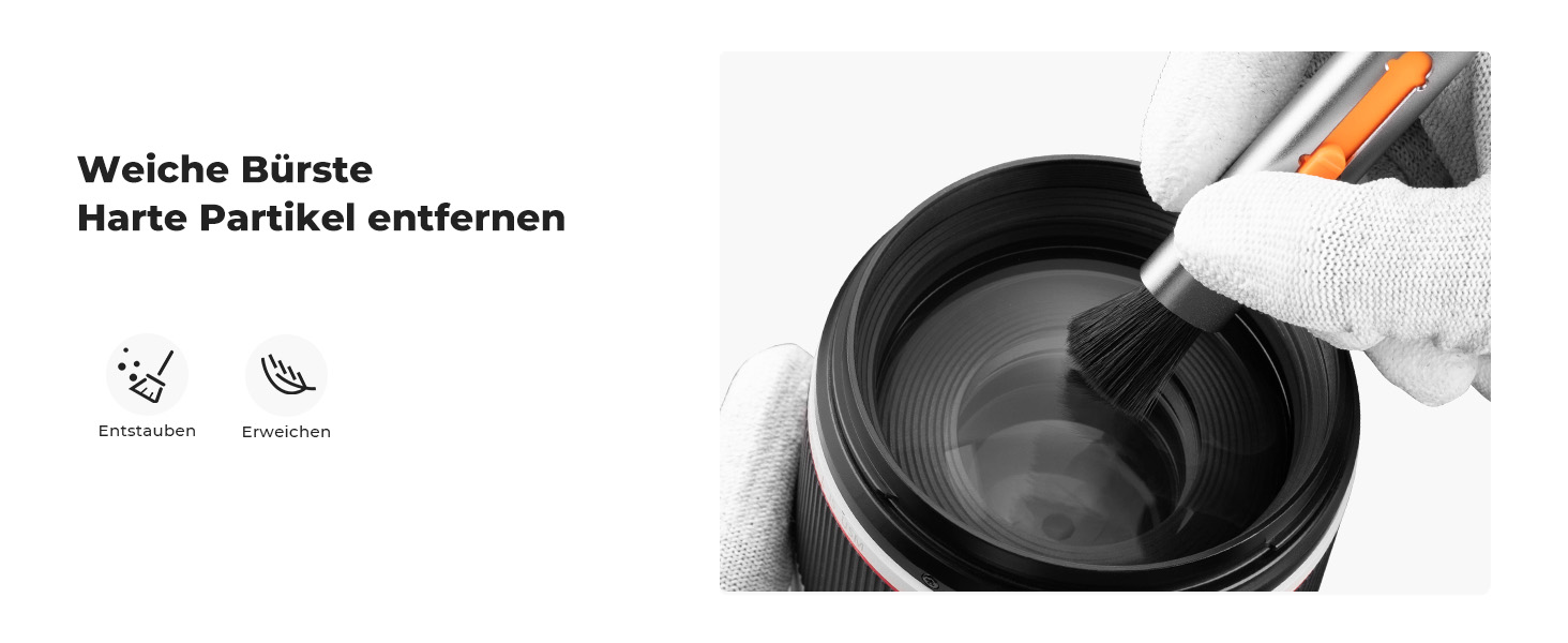 Очищувач об'єктивів K&F Concept: м'який пензлик для чищення цифрових камер, об'єктивів, лінз та фільтрів