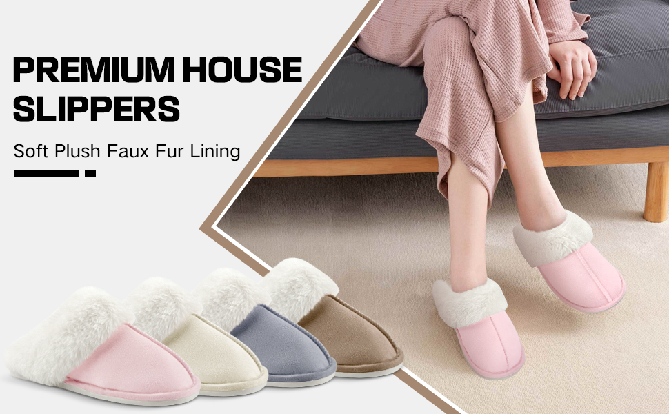 Домашні тапочки RUVVDR для жінок, зимові, теплі, з піною Memory Foam, пухнасті, м'які, з антиковзким покриттям, для дому та вулиці, 38/39 EU, бежеві