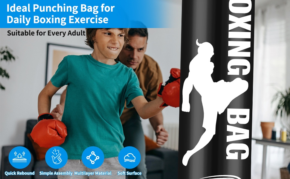 Надувний боксерський мішок Boxsack 180 см для тренувань MMA, Муай Тай, фітнесу