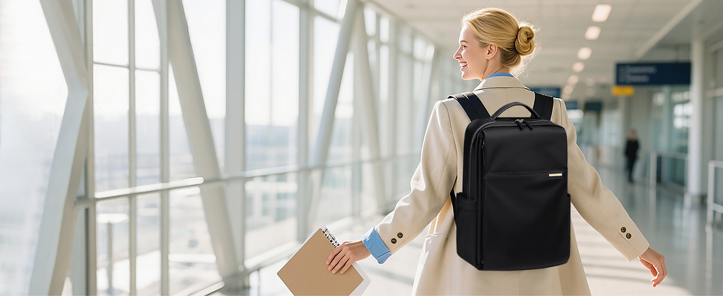 Рюкзак для ноутбука 16 дюймів, водонепроникний, для чоловіків та жінок, для подорожей, школи, велосипеда та повсякденного використання, кольору абрикос