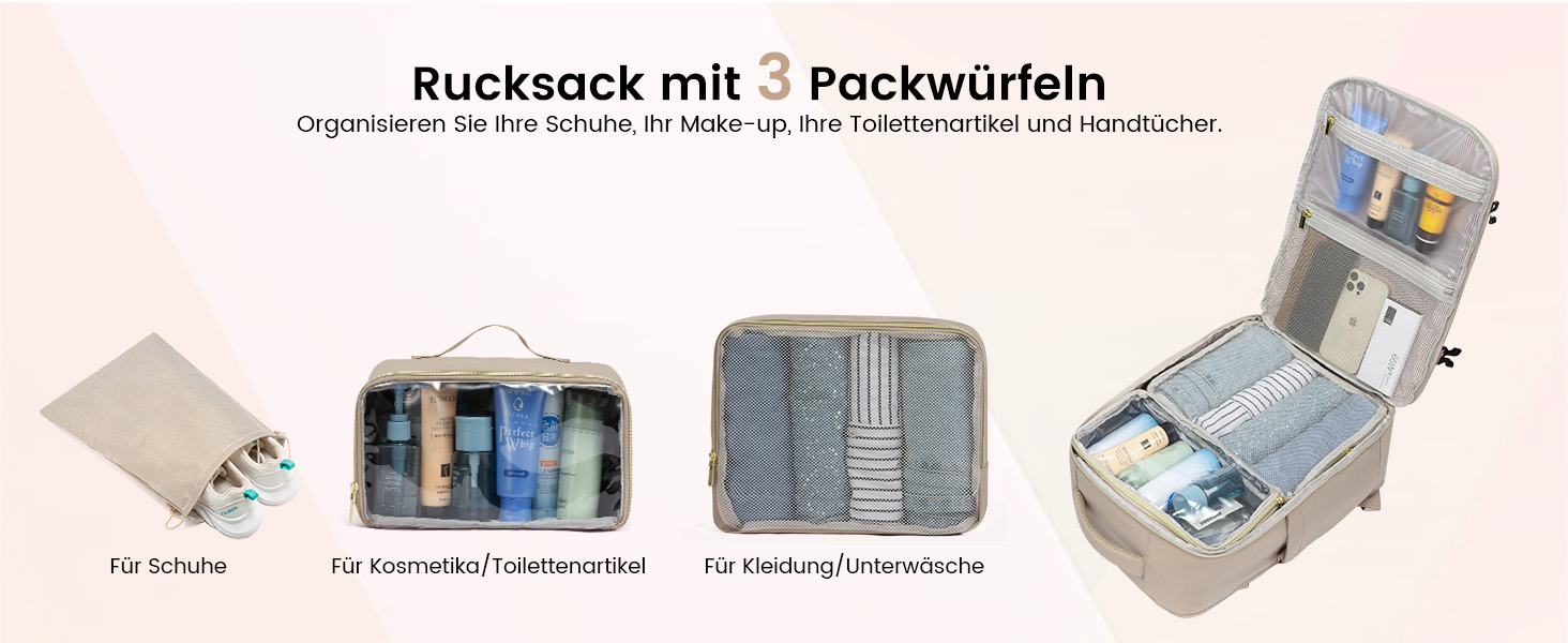 Рюкзак LOVEVOOK 40L для ручної поклажі в літак, водонепроникний, з відділенням для ноутбука 17 дюймів, для подорожей, роботи, хайкінгу, оливково-бежевий