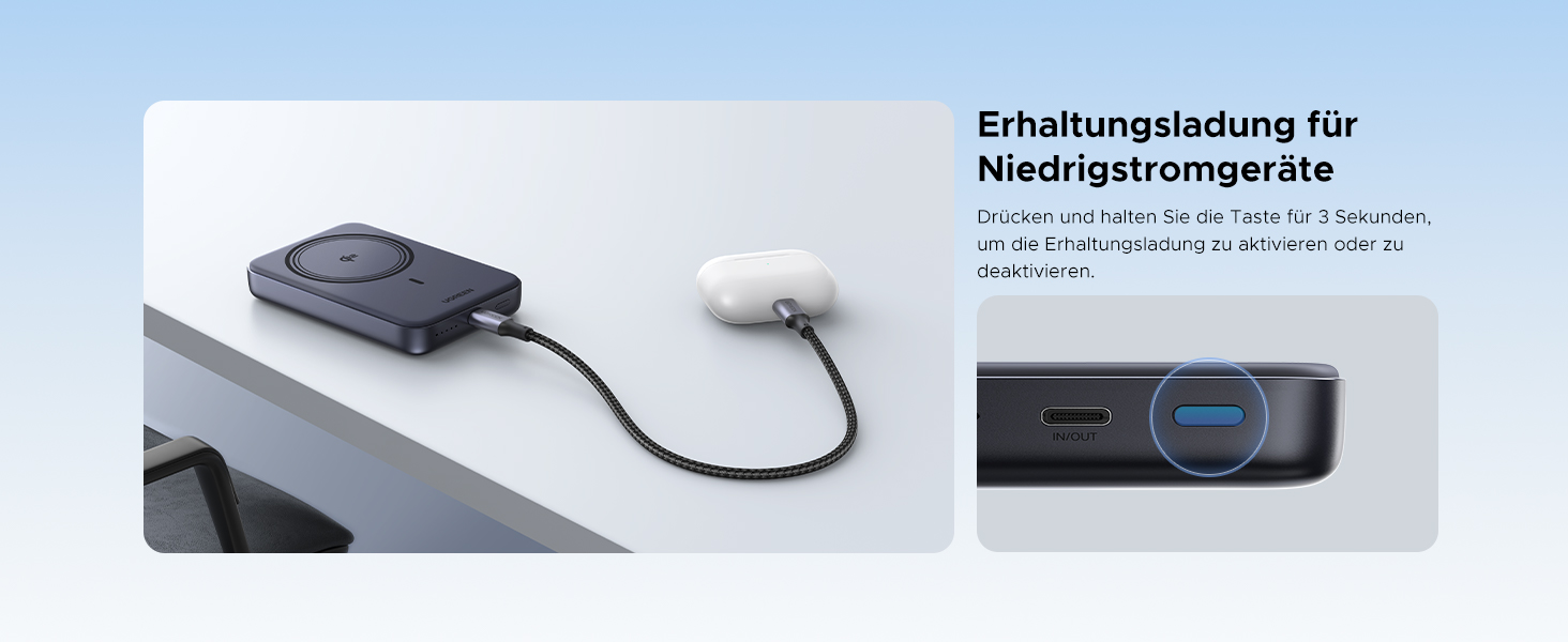 Power Bank UGREEN Nexode Qi2 10000mAh з MagSafe та USB-C 20W - зовнішній акумулятор для iPhone 16 Pro Max/16/15-12