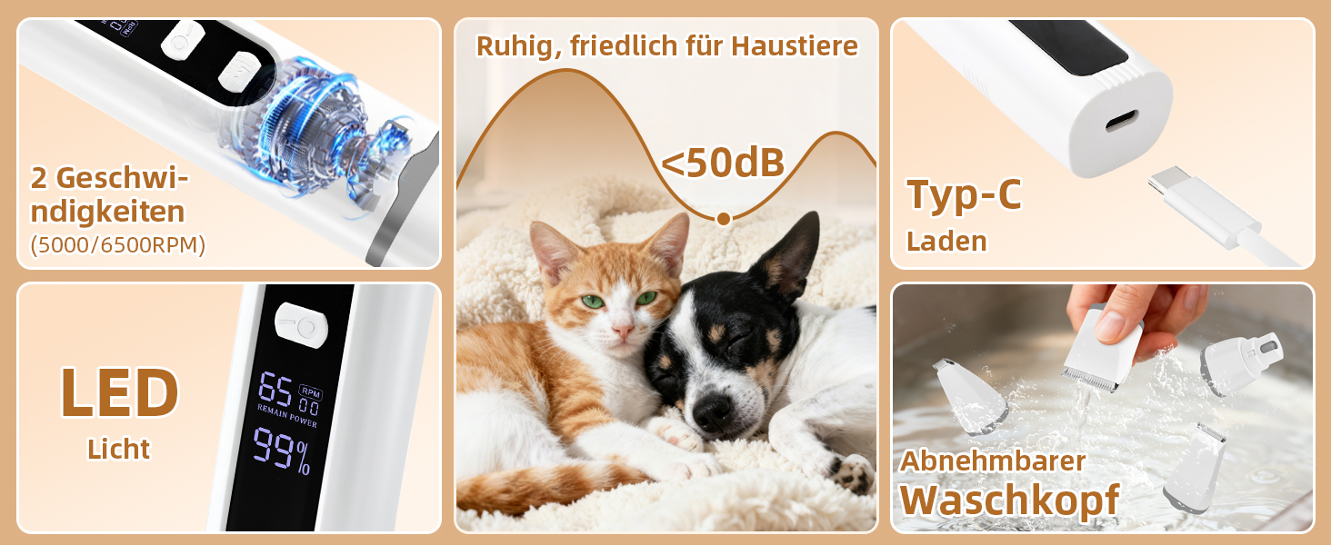 Машина для стрижки собак та котів ETACCU 4-в-1 з LED-дисплеєм, тример для лап, шліфувальник кігтів