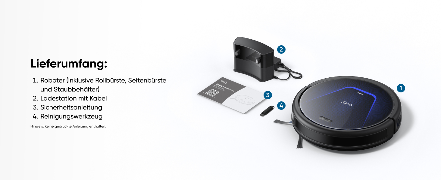 Робот-пилосос Eufy G50: потужність 4000Pa, динамічна навігація, ультратонкий (85 мм), Pro-розчісування, турбощітка, ідеально для шерсті тварин та твердих підлог