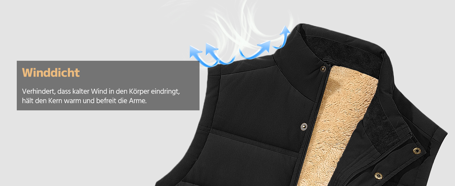 Чоловіча степкова жилетка Lonya Weste: тепла, водонепроникна, з флісовою підкладкою та кишенями. Ідеальна для активного відпочинку та роботи. Розмір M