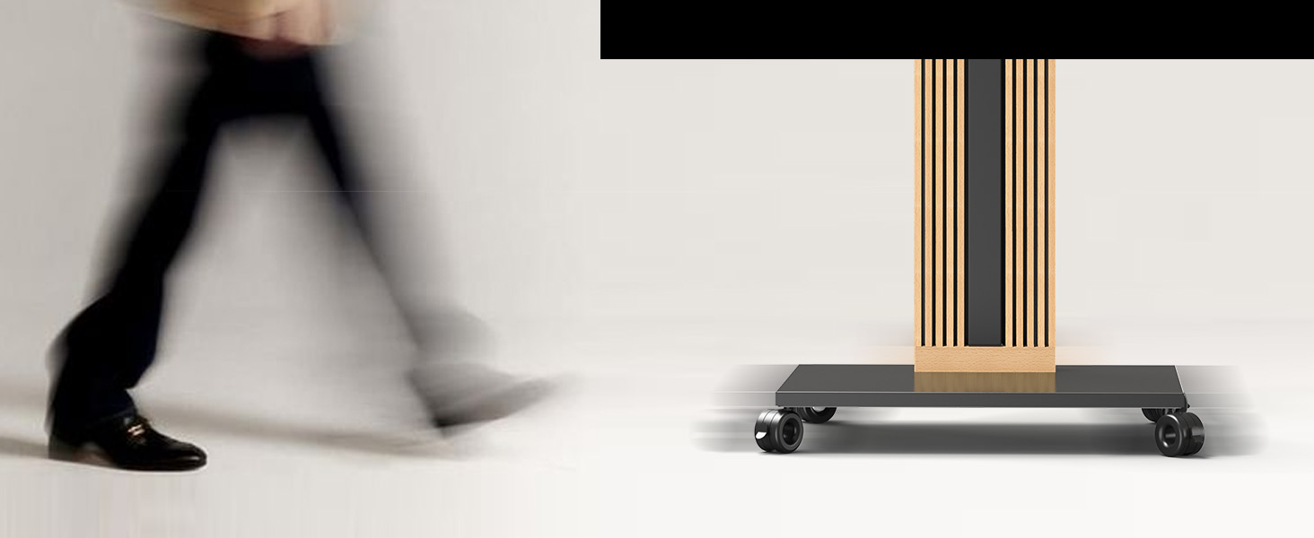 Підставка для телевізора FITUEYES Zen Series - чорний, для телевізорів 55-88 дюймів, дерев'яна, поворотна, регульована по висоті