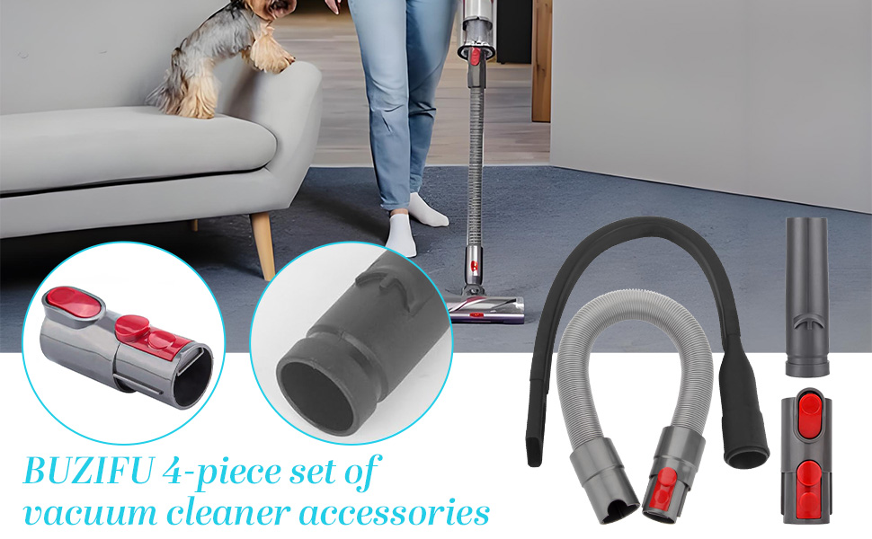 Набір насадок для пилососа BUZIFU 7 шт. 32-35 мм (універсальні) - для меблів, матраців, щілин. Сумісні з Kärcher, Miele, Siemens, AEG, Bosch, Panasonic, Philips