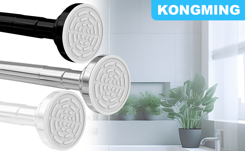 Телескопічна штанга для карнизів 60-130 см, нержавіюча сталь, чорний колір. Підходить для штор, душових перегородок, шаф, вікон та дверей.