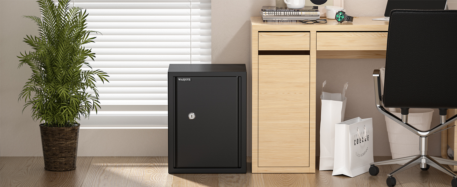 Сейф настінний Safe Tresor WASJOYE з ключем 19L для грошей, коштовностей, документів (25x35x25 см)
