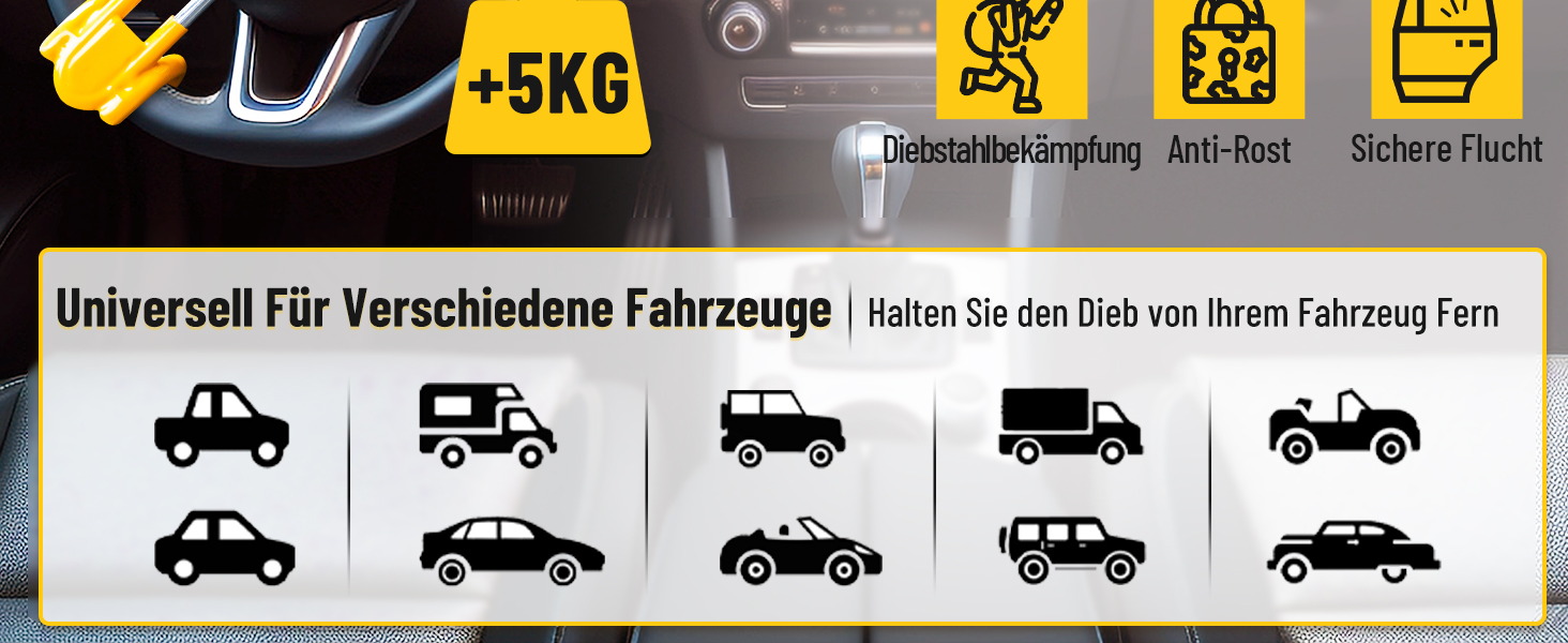 Блокіратор керма CarBole для авто, замок на кермо з 2 ключами, протиугінний пристрій для автомобілів, позашляховиків і вантажівок, регульований, м'який ПВХ