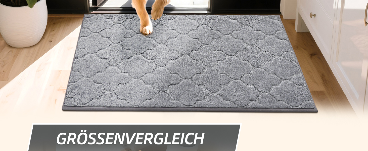 Килимок для входу COSY HOMEER 50x80 см, сірий, антиковзкий, вологостійкий,мийний килимок для дому, кухні, коридору