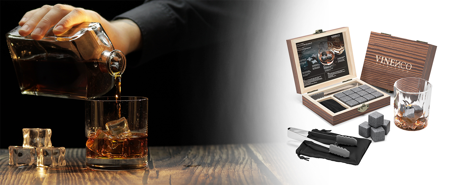 Набір кам'яних кубиків для віскі - 12 багаторазових кубиків з базальту, щипці + тканинний мішечок. Аксесуари для бару, коктейлів, віскі, джину. Декоративні кубики, подарунок. Базальтові кубики для віскі, 12 шт.