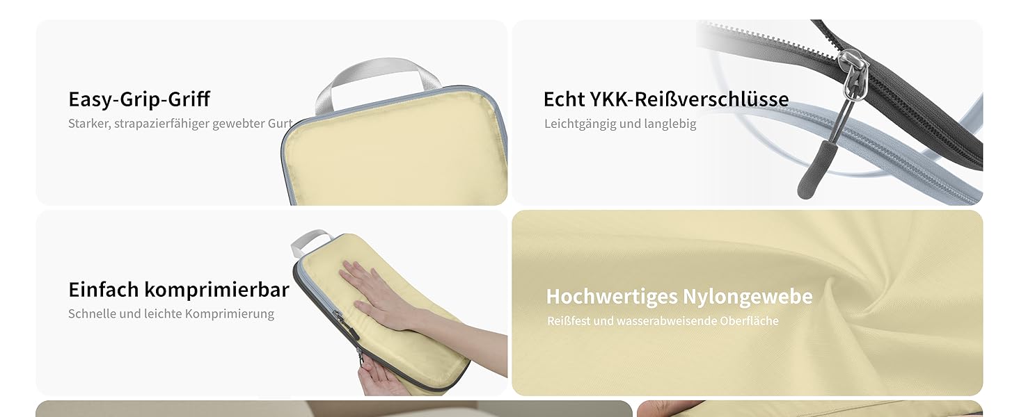 Набір кубиків-органайзерів для подорожей Cipway, 6 шт, білий, розширюваний, ультралегкий