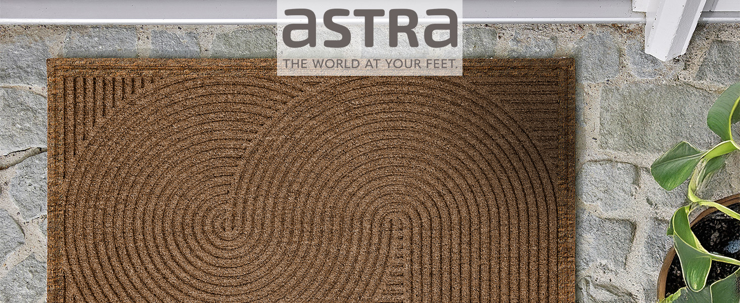 Придверний килимок Astra протибрудний та протиковзкий для вулиці, тераси та балкона, стійкий до погодних умов, 45x75 см, коричневий