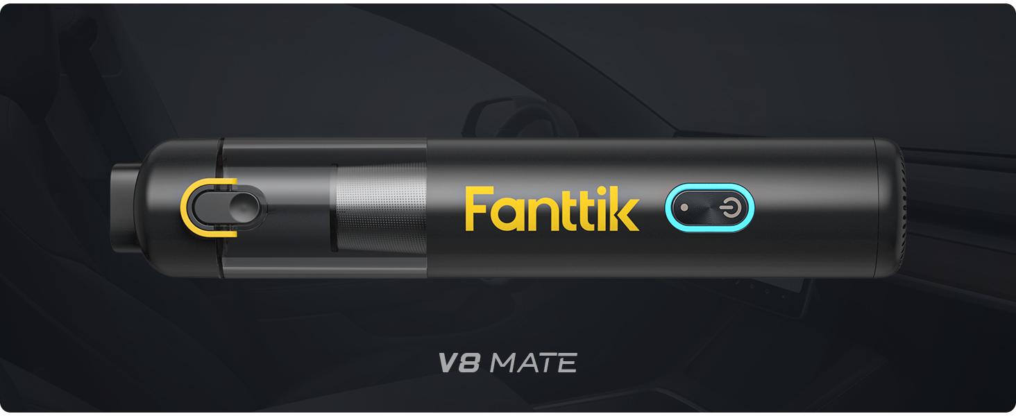 Бездротовий пилосос Fanttik Slim V8 Mate для авто: потужний, 12000Pa, з аксесуарами для дому та тварин