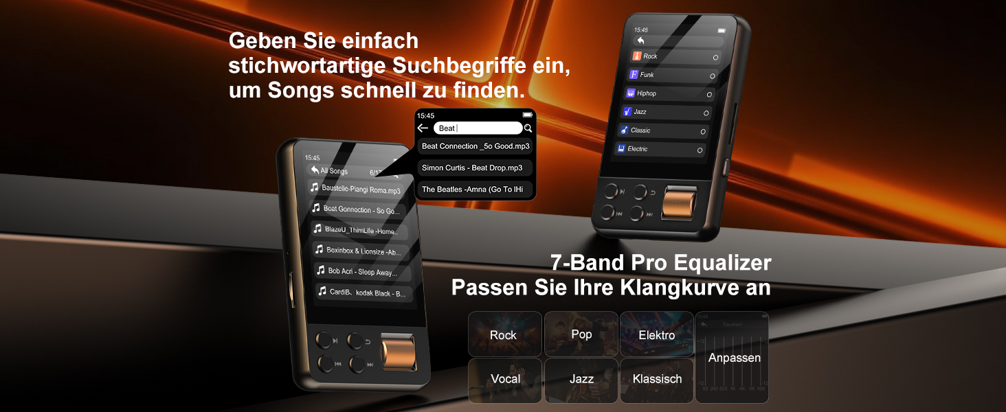 MP3 плеєр Hi-Res 64GB з Bluetooth 5.3, DSD DAC, підтримкою FLAC, 2.8