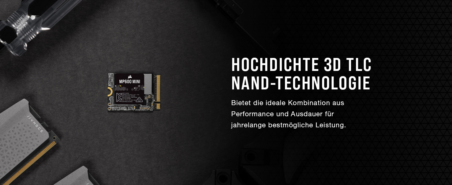 SSD Corsair MP600 MINI 2TB M.2 NVMe PCIe Gen4 – 7000 MB/s – для Steam Deck та Microsoft Surface