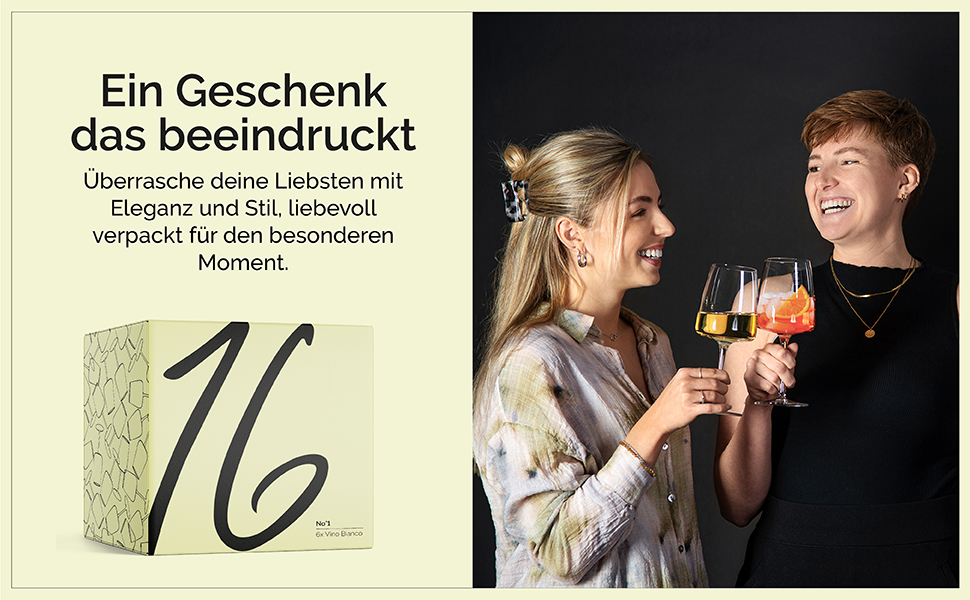 Набір склянок для білого та рожевого вина 16hundred® Moderne | 6 шт. | 450 мл | Італія