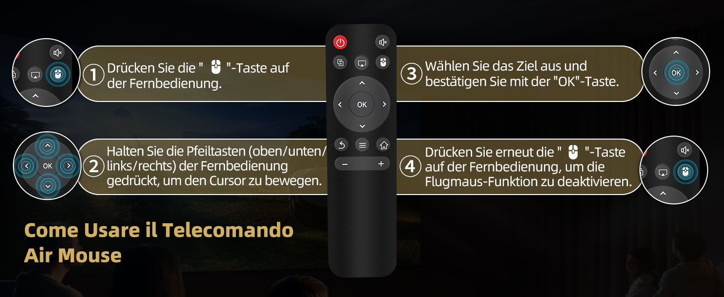 Beautiebeam Beamer: Міні проектор 4K з підтримкою 1080P, Android 11, Bluetooth 5.0, Wi-Fi 6, Автоматична корекція трапеції, для дому та на відкритому повітрі