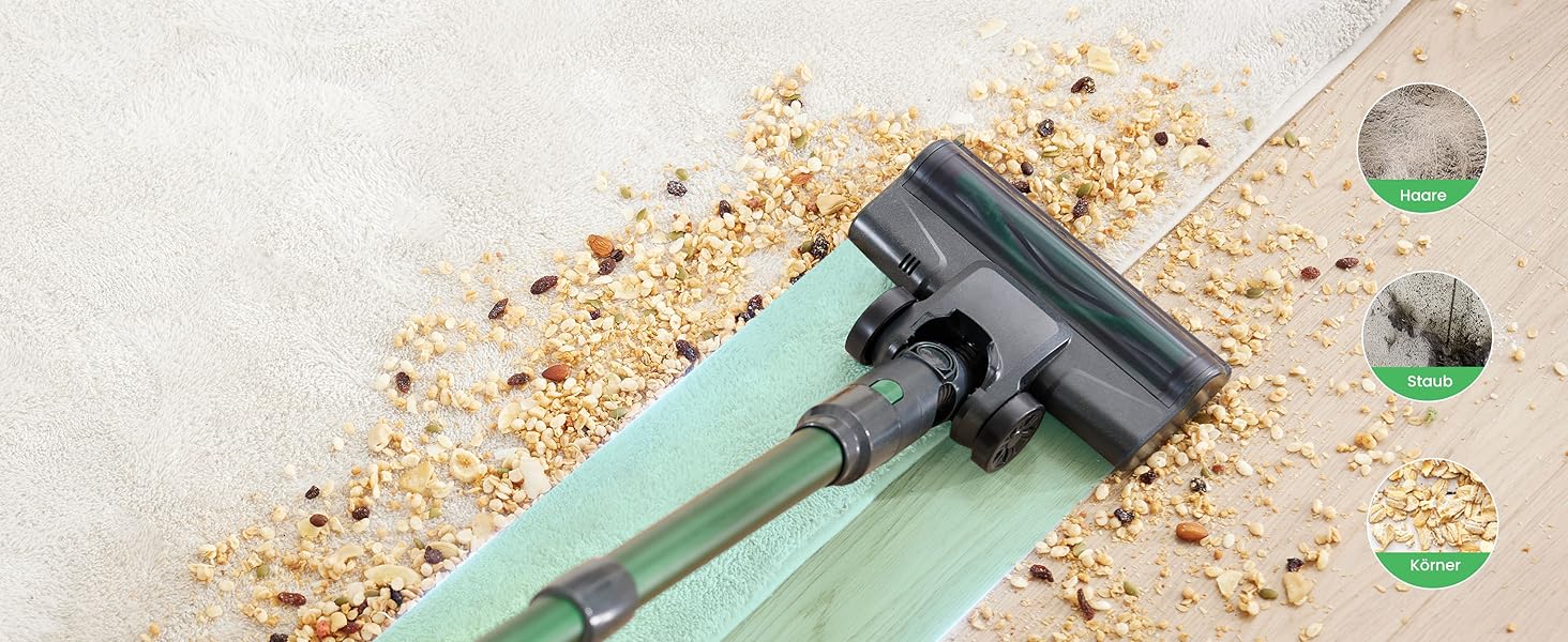 Бездротовий пилосос Vexilar 500W з акумулятором: потужний, 6-в-1, для твердих поверхонь, килимів та шерсті тварин, з сенсорним дисплеєм