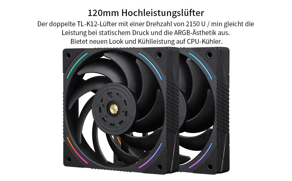Кулер для процесора Thermalright Peerless Assassin 120 VISION MAX ARGB Black, 2 вентилятори TL-K12 PWM, 5