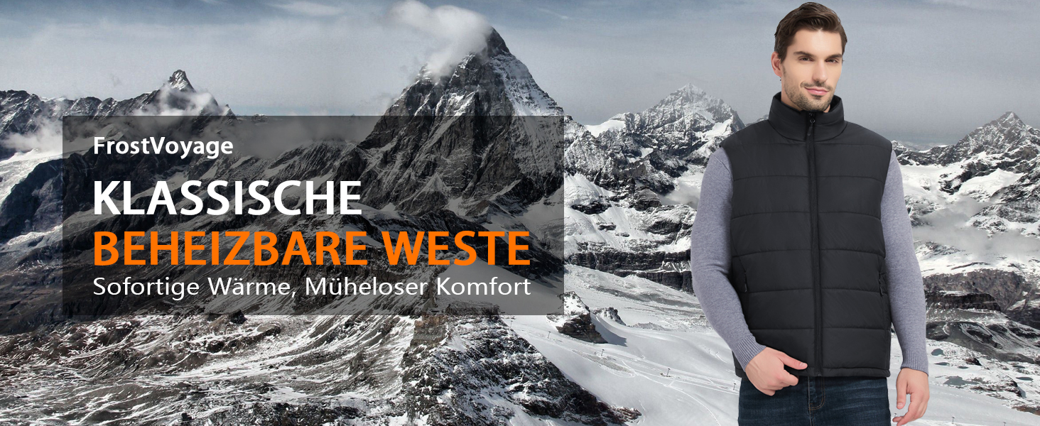 Гріюча жилетка для чоловіків та жінок з Powerbank 18400mAh, 10 зон нагріву, для кемпінгу, мотоциклів, катання на лижах, чорна, розмір L