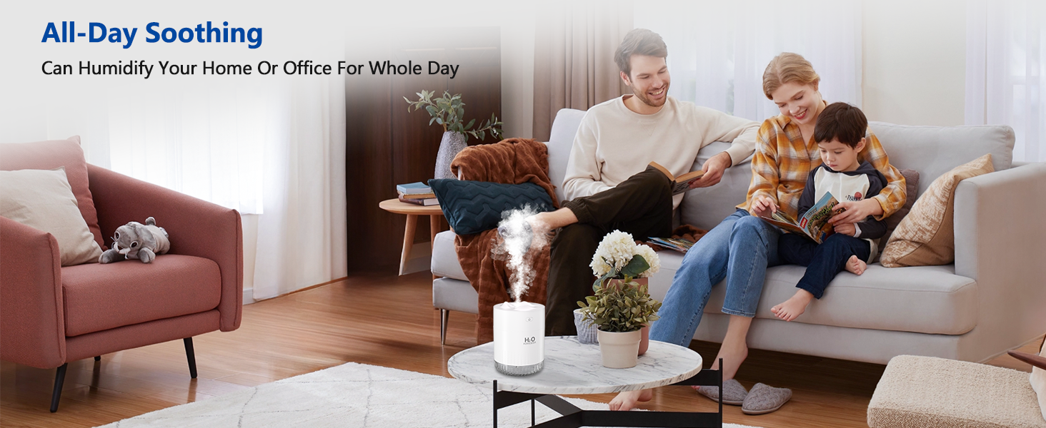 Зволожувач повітря Mini USB з LED-підсвіткою та регулюванням, для спальні, кімнати дитини, офісу, немовлят (зелений)