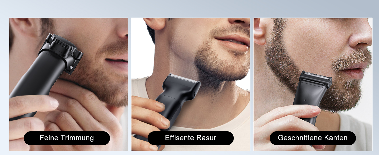 MAXGROOM 3-в-1 Тілогример для чоловіків: електробритва, тример, вологостійкий, для тіла та інтимної зони