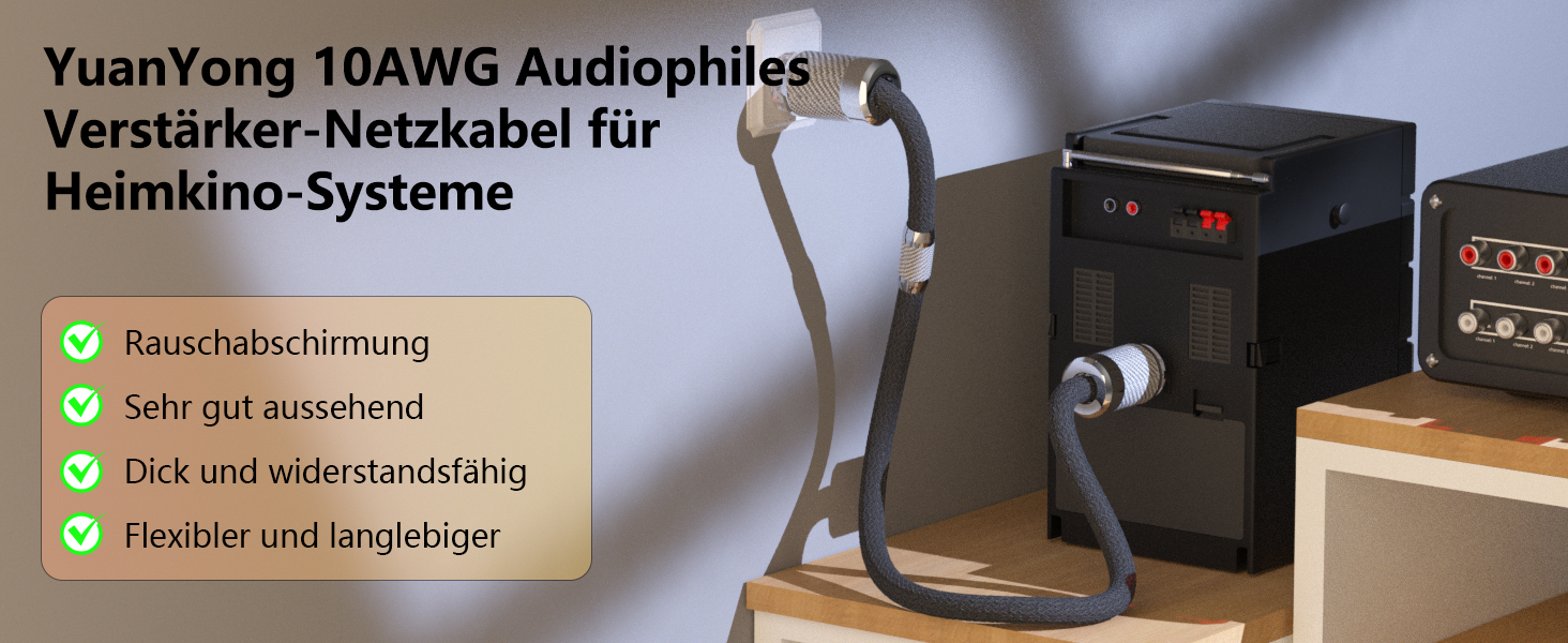 HiFi мережевий кабель Audiophile 10AWG з родієвим роз'ємом IEC320-C15, для підсилювача, сабвуфера та програвача вінілу, вуглецеве волокно, 2м