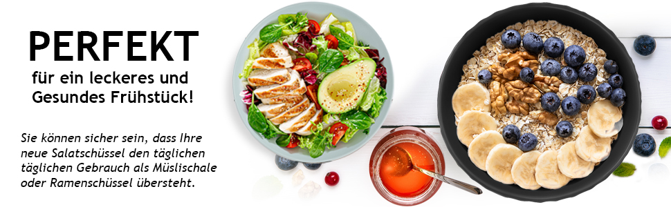 Набір мисок Miamio Palmanova (6 шт., 800 мл) – чорний, матові миски для мюслі та інших страв