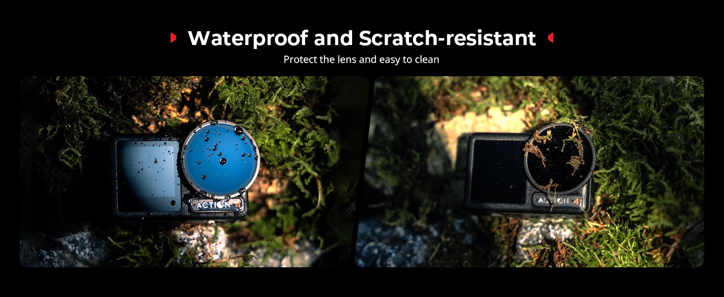 Набір фільтрів ND для DJI Osmo Action 4/5 Pro: CPL, ND8, ND16, ND32 + силіконовий ковпачок для об'єктива