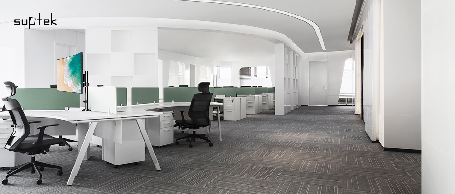 Кріплення для монітора Suptek, 13-32 дюйми, LED/LCD/TV, до 9 кг, газ-амортизатор, регулювання висоти, нахил, поворот, VESA 75/100, чорний