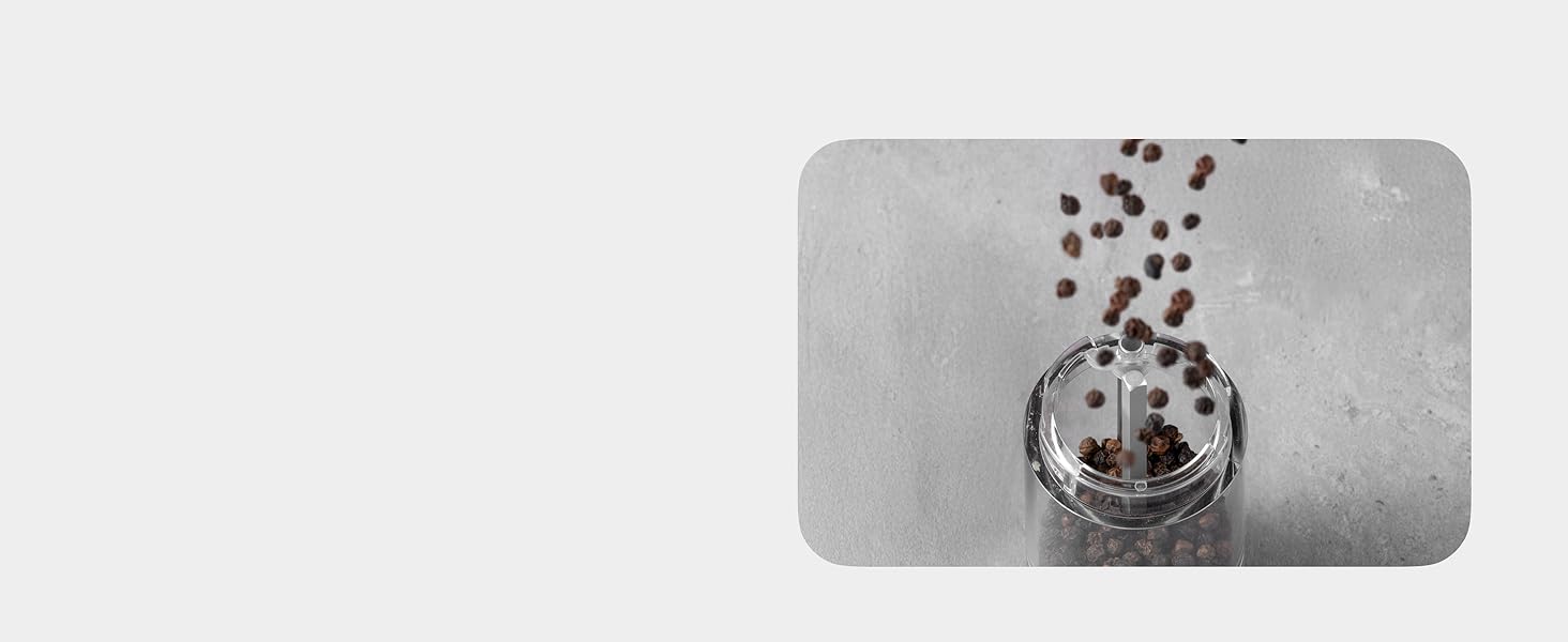 Електрична мельниця для солі та перцю FORLIM, USB-зарядка, регулювання помелу, 7 ступенів, 2 шт. (чорний+білий)