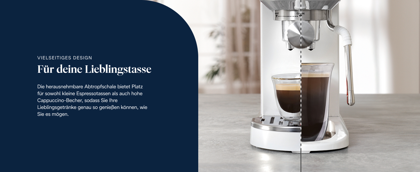 Еспресо-машина De'Longhi Style EC 685.B Dedica 2025 з професійним капучинатором, 1 л резервуар, для кави та ESE Pads, 15 см ширина
