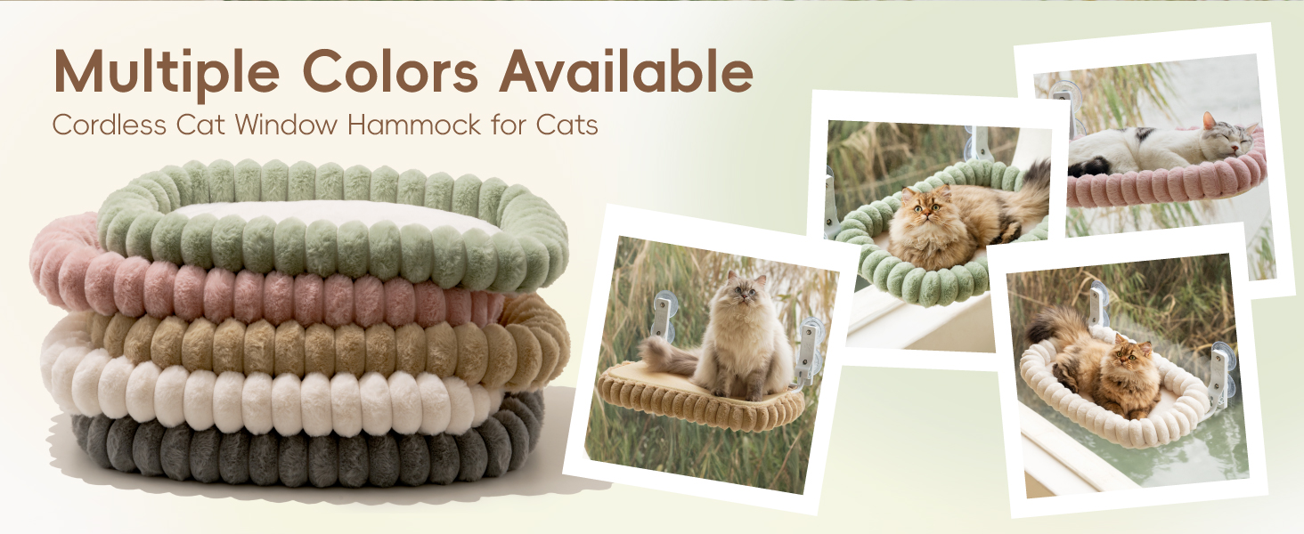 Лежанка для котів EDAGNY на вікно - гамак, м'яка знімною наволочкою, сталевий каркас, до 18 кг (зелений, M)