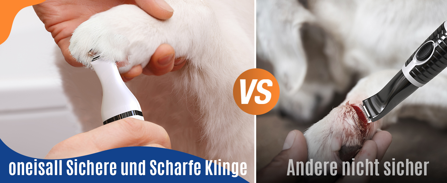 Триммер для собак Oneisall з подвійними лезами: для догляду за лапами, очима, вухами, обличчям та тілом