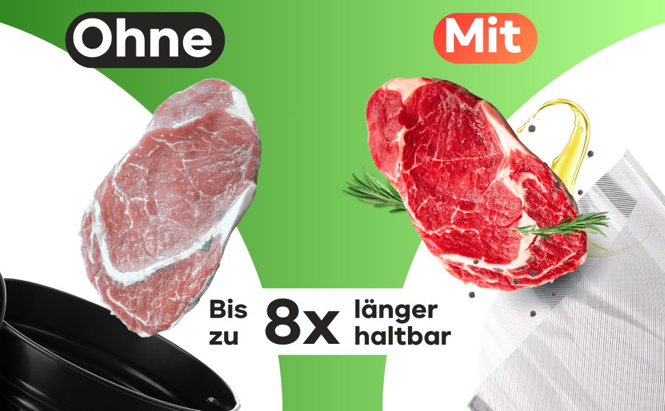 ProfiCook® Вакуумний пакувальник PC-VK 1080: 18 пакетів, Sous Vide, стабільний шов, 12 л/хв, зберігає продукти до 8 разів довше