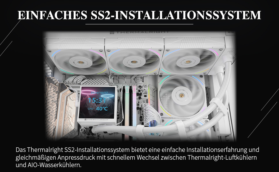 TR Hyper Vision 360 UB ARGB - Смарт-кулер для CPU з LCD-дисплеєм 3.95" (Чорний)