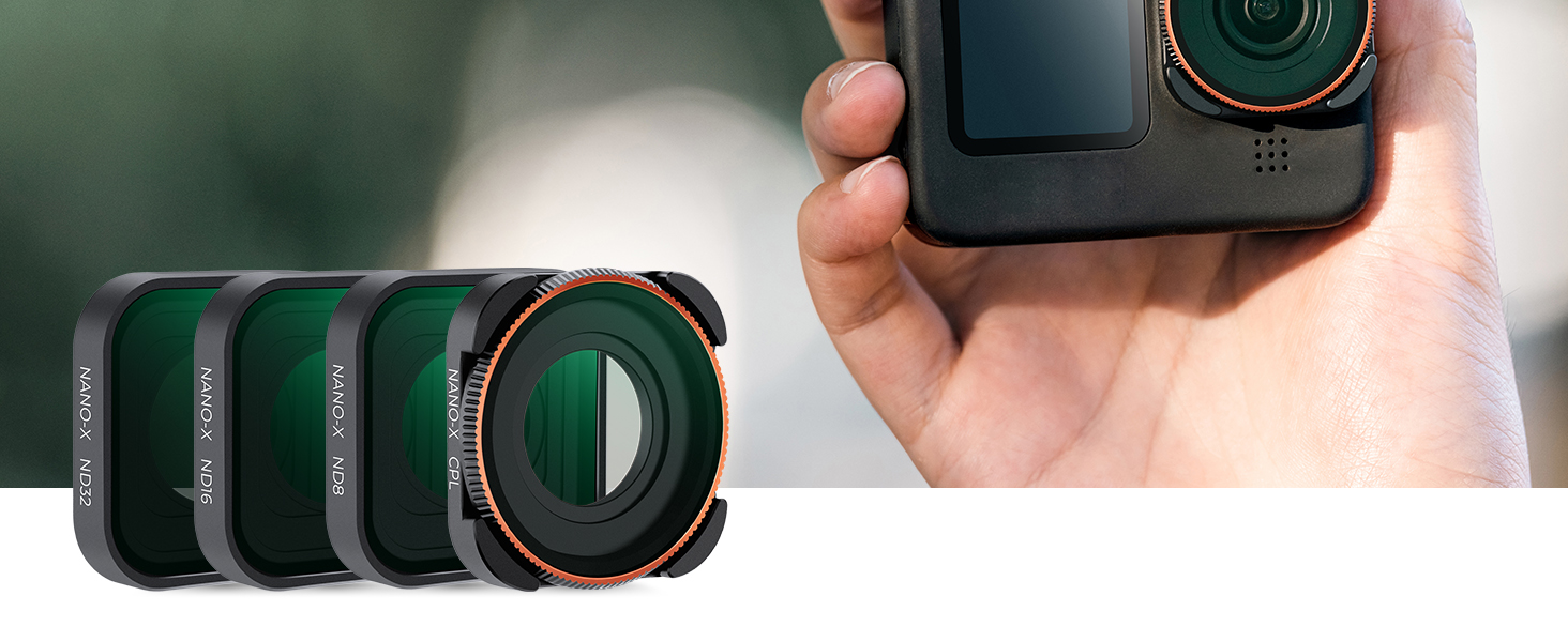 Набір фільтрів ND K&F Concept для GoPro Hero 13 Black: ND4, ND8, ND16, ND32, CPL - нейтральні фільтри для екшн-камери