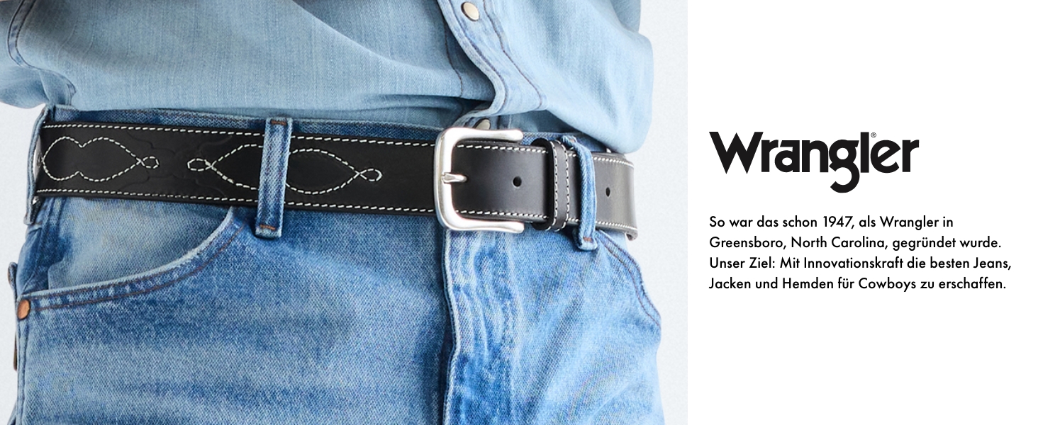 Чоловічий шкіряний ремінь Wrangler Metal Loop коричневого кольору, 1 шт, розмір 115, чорний