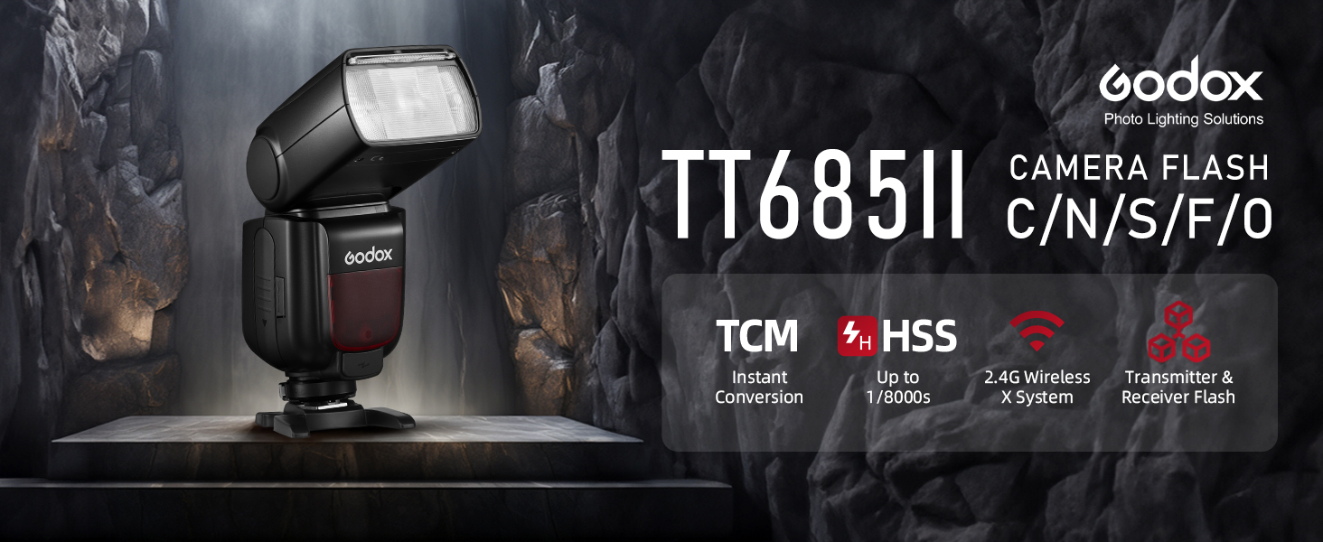 Спалах Godox TT685IIS для Sony: Швидкий, TTL, TCM, 2.4G X System