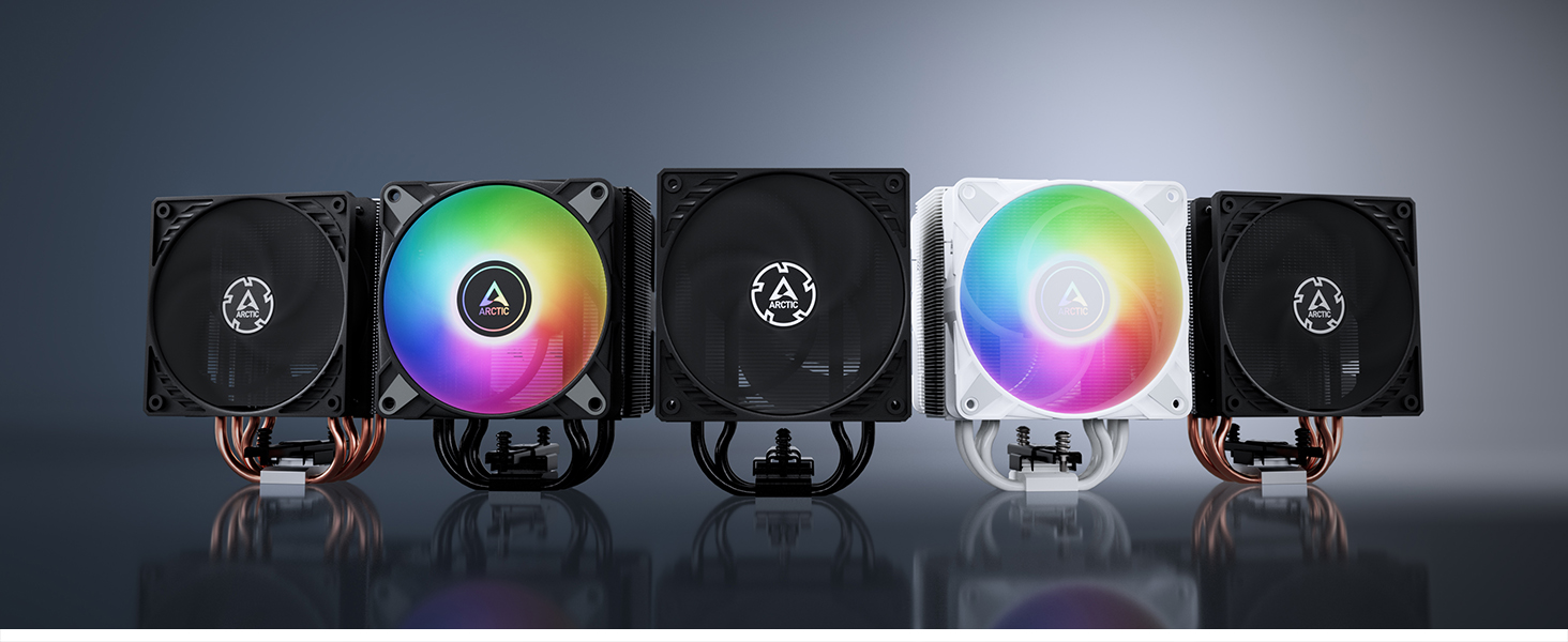 ARCTIC Freezer 36 - Кулер для CPU з Push-Pull для Intel та AMD, Single-Tower, Два оптимізовані 120 мм вентилятори, гідродинамічне підшипник, 200–1800 rpm, 4 Heatpipes, з термопастою MX-6
