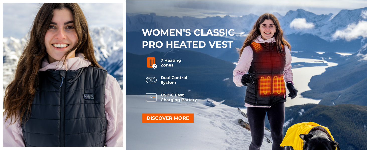 Обогрівальна жилетка OROORO для жінок, флісова, з Powerbank, чорна, XL