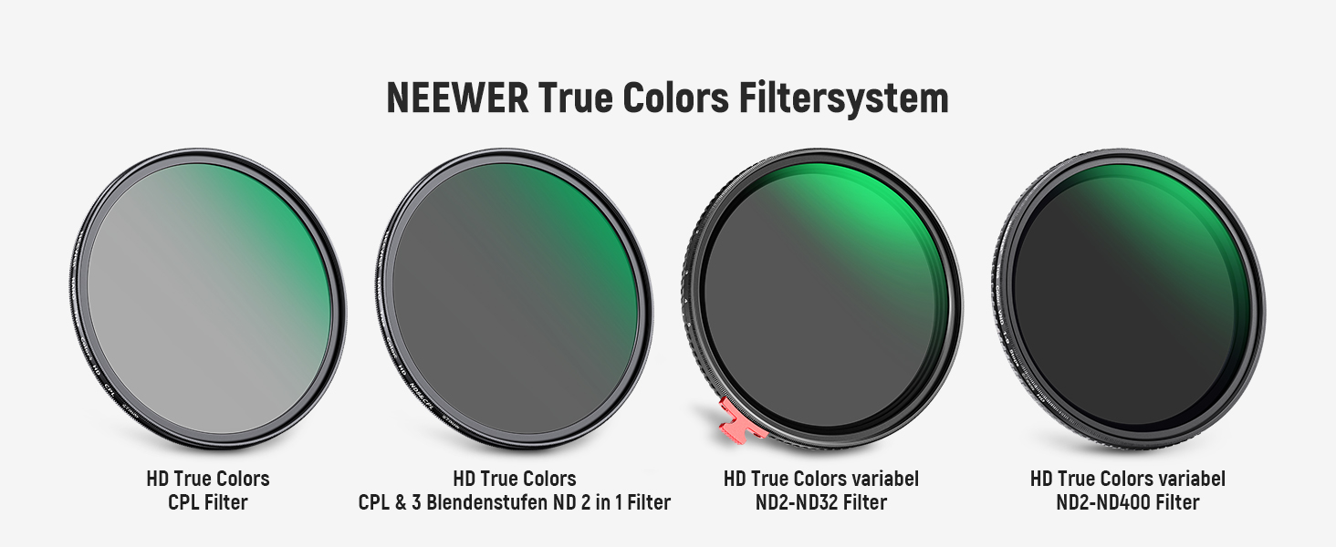 NEEWER Фільтр ND Variabler 67mm (ND2-ND400) з HD склом та алюмінієвим каркасом