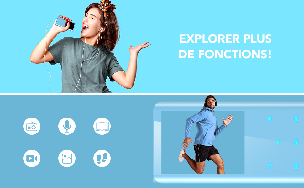 MP3 плеєр AGPTEK 32GB з Bluetooth 5.0, 2.4